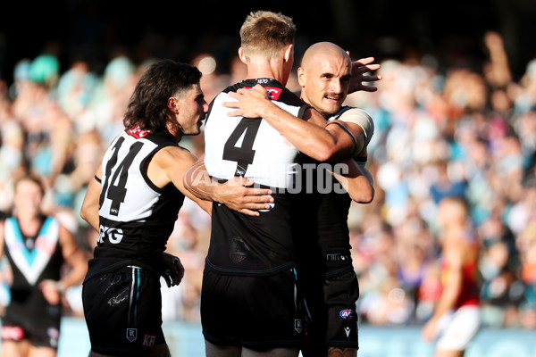 AFL 2023 ROUND 01 - PORT ADELAIDE V BRISBANE - A-15787141