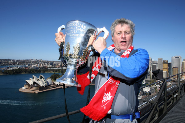 AFL 2017 Media - AFL Premiership Cup Visits Sydney Harbour Bridge - 548014