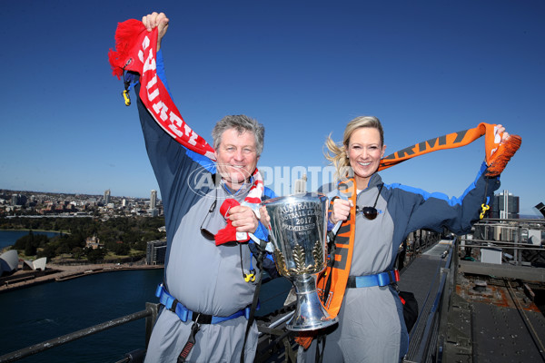 AFL 2017 Media - AFL Premiership Cup Visits Sydney Harbour Bridge - 548001