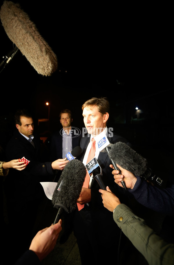 AFL 2013 Media - Essendon Board Meeting - 296062