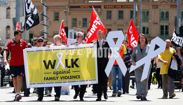 AFL 2013 Media - MFC Walk Against Family Violence - 308324