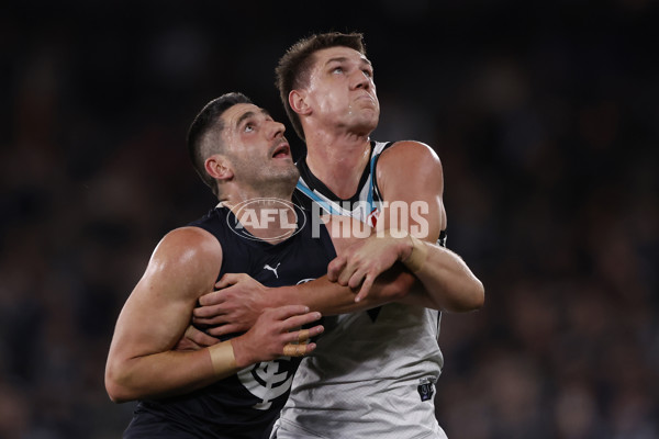 AFL 2024 Round 20 - Carlton v Port Adelaide - A-52163283