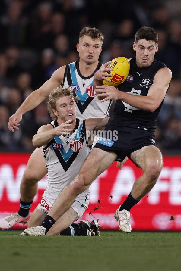 AFL 2024 Round 20 - Carlton v Port Adelaide - A-52163313