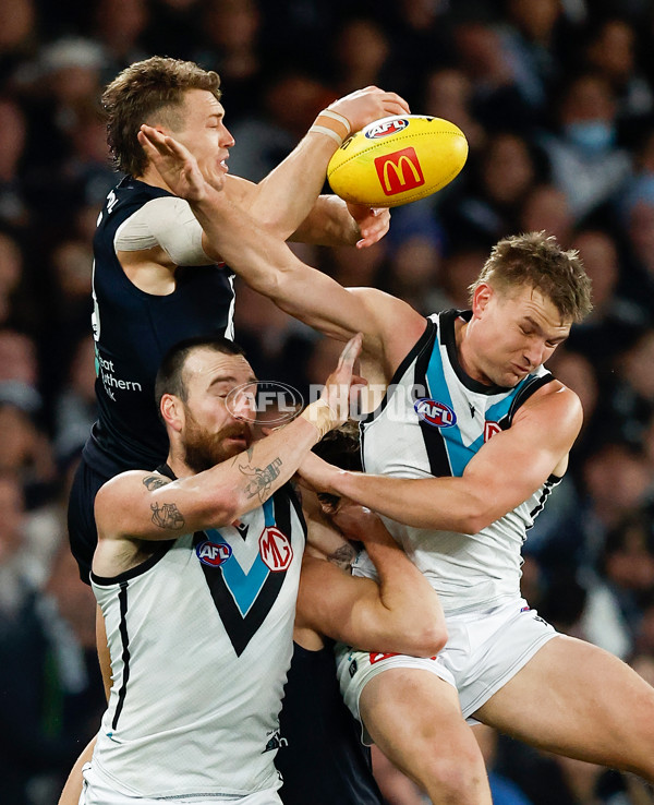 AFL 2024 Round 20 - Carlton v Port Adelaide - A-52163320