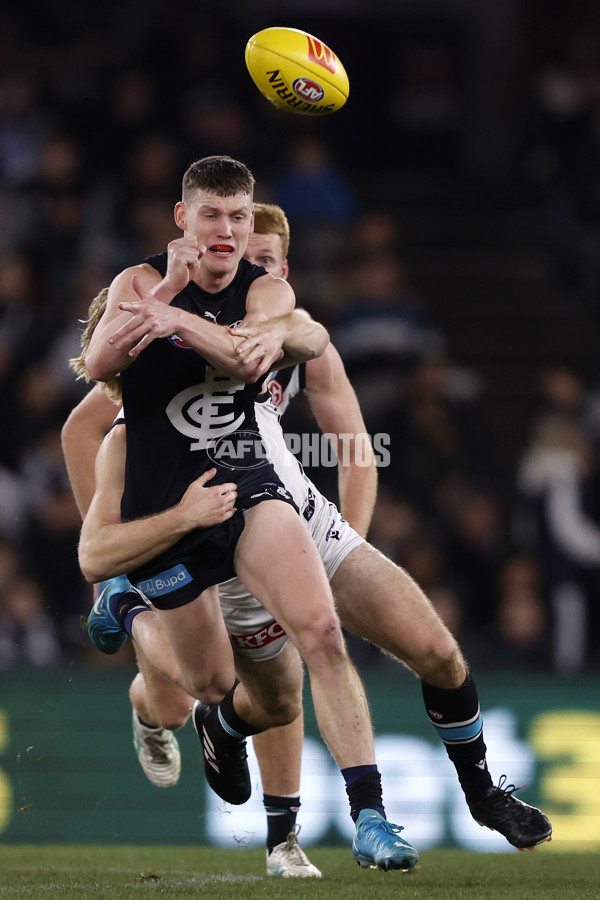 AFL 2024 Round 20 - Carlton v Port Adelaide - A-52163341