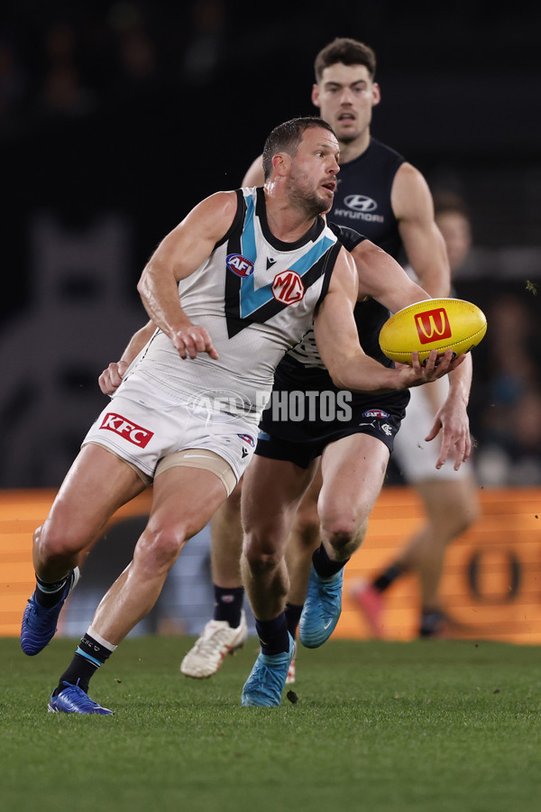 AFL 2024 Round 20 - Carlton v Port Adelaide - A-52163351