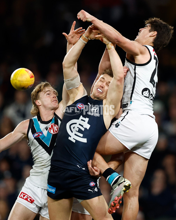 AFL 2024 Round 20 - Carlton v Port Adelaide - A-52163876