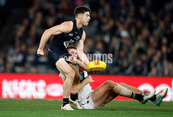 AFL 2024 Round 20 - Carlton v Port Adelaide - A-52163903