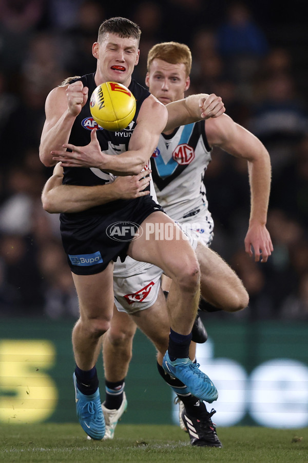 AFL 2024 Round 20 - Carlton v Port Adelaide - A-52163914