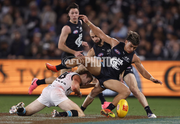AFL 2024 Round 20 - Carlton v Port Adelaide - A-52163924