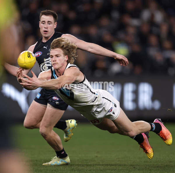 AFL 2024 Round 20 - Carlton v Port Adelaide - A-52163933