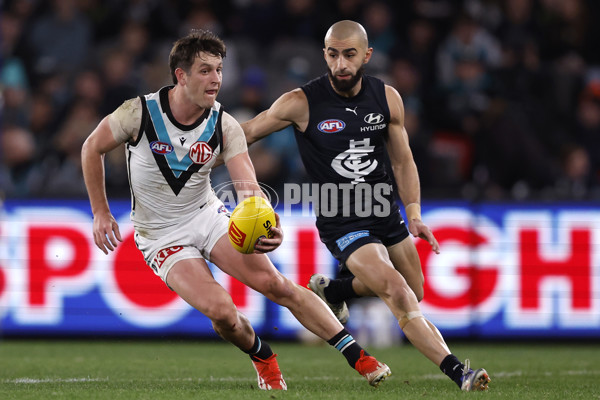 AFL 2024 Round 20 - Carlton v Port Adelaide - A-52163936