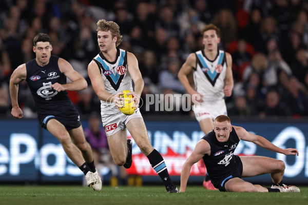 AFL 2024 Round 20 - Carlton v Port Adelaide - A-52163962