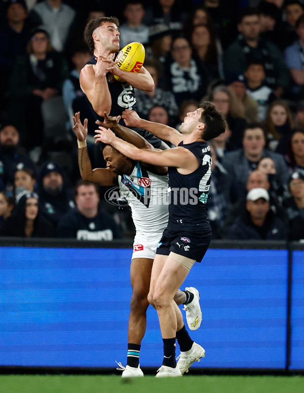 AFL 2024 Round 20 - Carlton v Port Adelaide - A-52163973