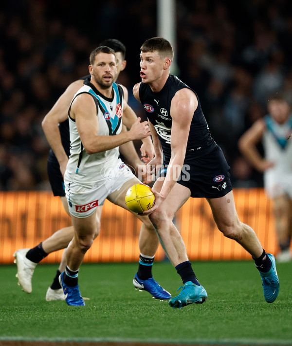 AFL 2024 Round 20 - Carlton v Port Adelaide - A-52166016