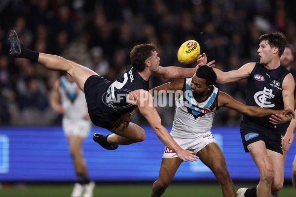AFL 2024 Round 20 - Carlton v Port Adelaide - A-52166044