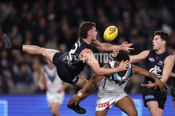 AFL 2024 Round 20 - Carlton v Port Adelaide - A-52166919