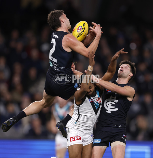 AFL 2024 Round 20 - Carlton v Port Adelaide - A-52166921