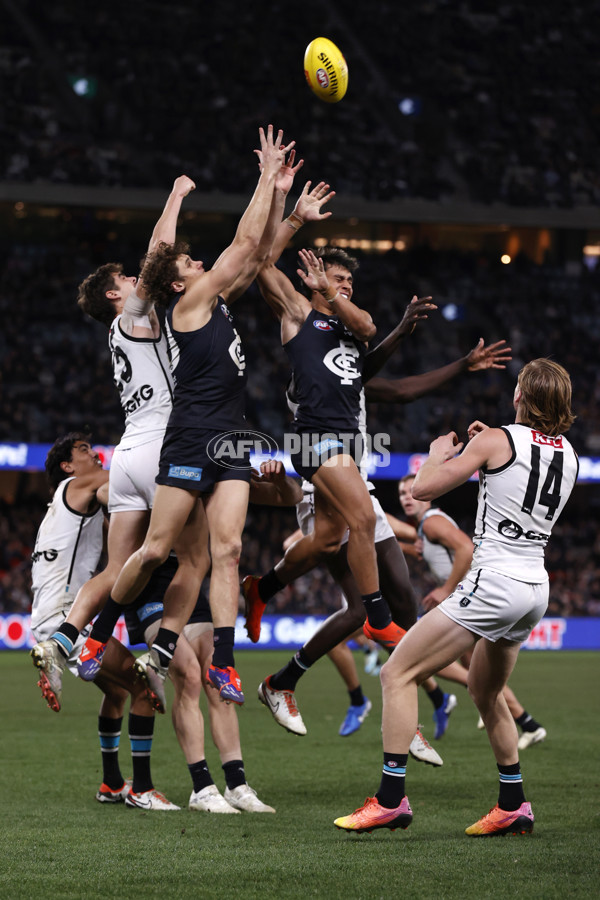 AFL 2024 Round 20 - Carlton v Port Adelaide - A-52166946