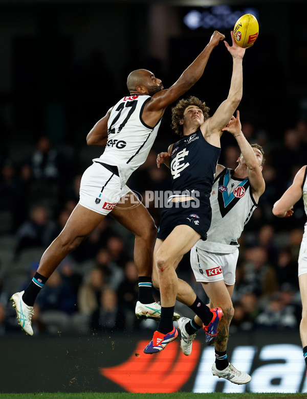 AFL 2024 Round 20 - Carlton v Port Adelaide - A-52168760