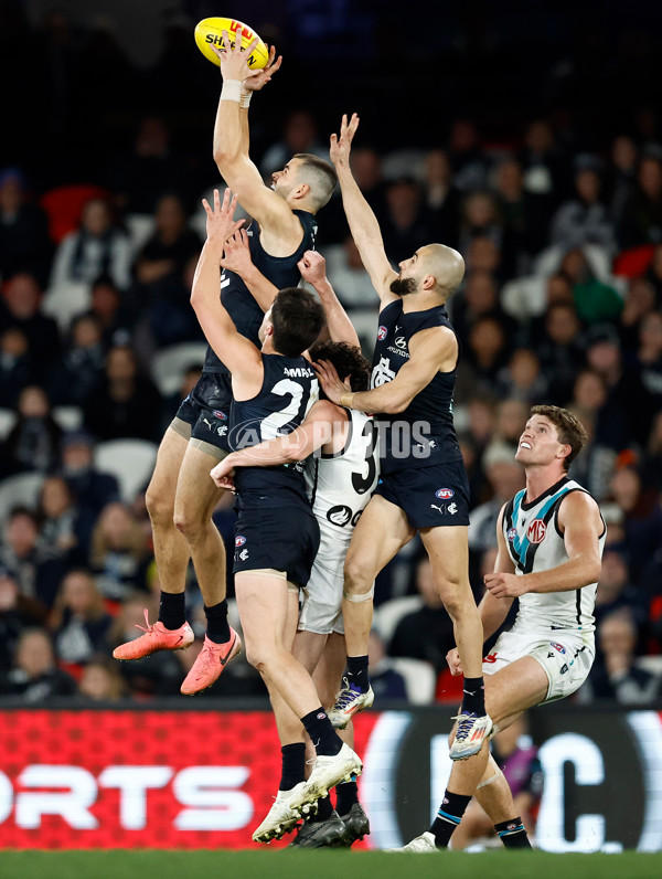 AFL 2024 Round 20 - Carlton v Port Adelaide - A-52168769