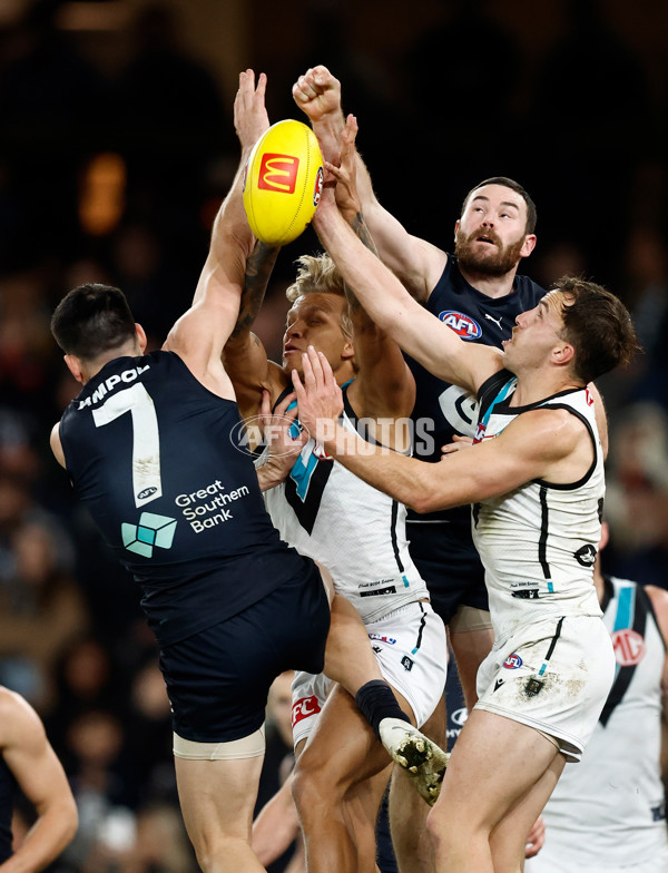 AFL 2024 Round 20 - Carlton v Port Adelaide - A-52168773
