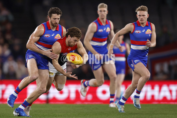 AFL 2024 Round 21 - Footscray v Melbourne - A-52445375