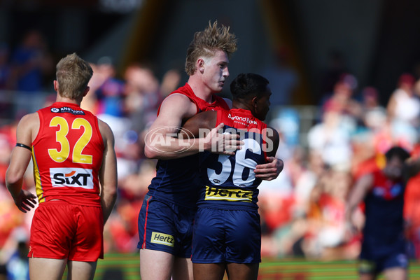 AFL 2024 Round 23 - Gold Coast v Melbourne - A-53063981