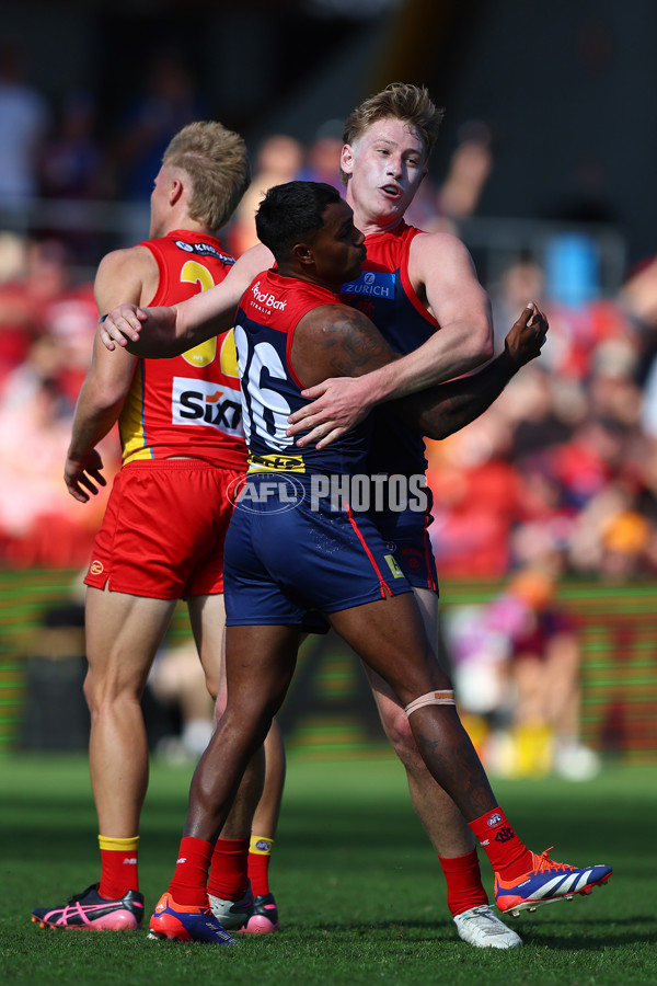 AFL 2024 Round 23 - Gold Coast v Melbourne - A-53064259