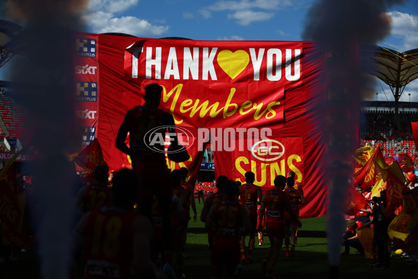 AFL 2024 Round 23 - Gold Coast v Melbourne - A-53066437