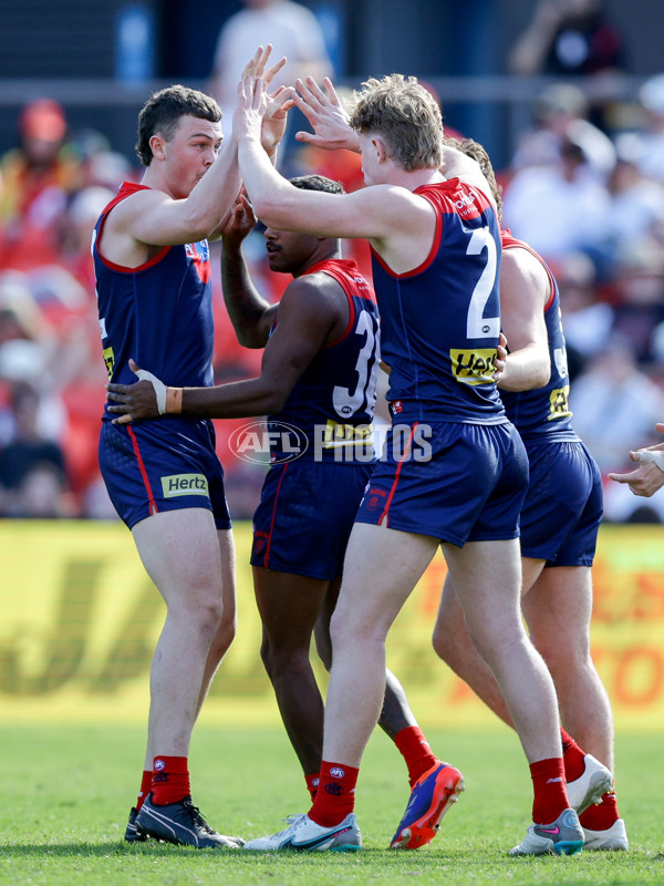 AFL 2024 Round 23 - Gold Coast v Melbourne - A-53066476