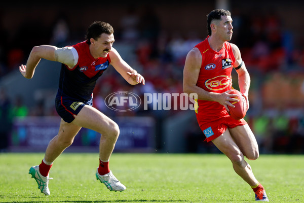 AFL 2024 Round 23 - Gold Coast v Melbourne - A-53069225