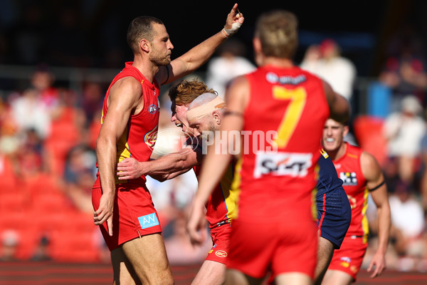 AFL 2024 Round 23 - Gold Coast v Melbourne - A-53072689