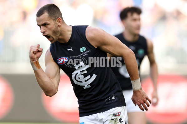 AFL 2024 Round 23 - West Coast v Carlton - A-53138516