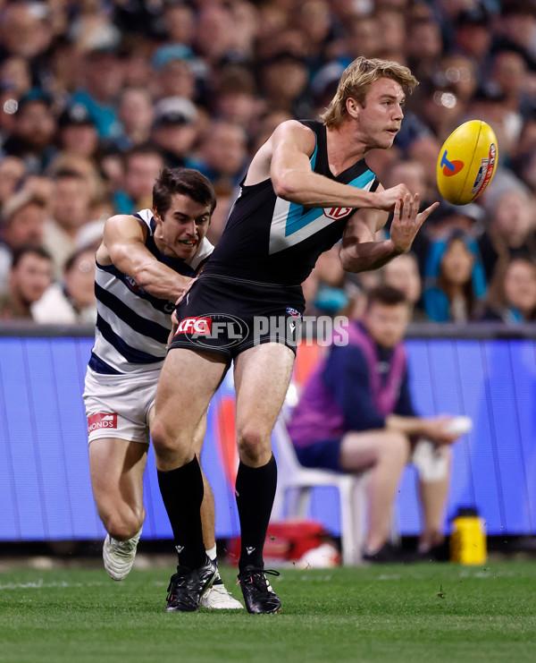 AFL 2024 Second Qualifying Final - Port Adelaide v Geelong - A-53692947