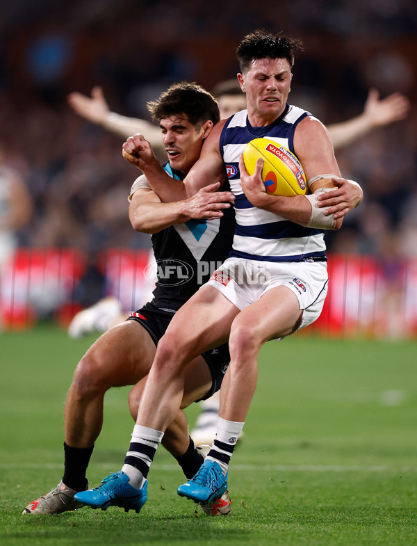 AFL 2024 Second Qualifying Final - Port Adelaide v Geelong - A-53692975
