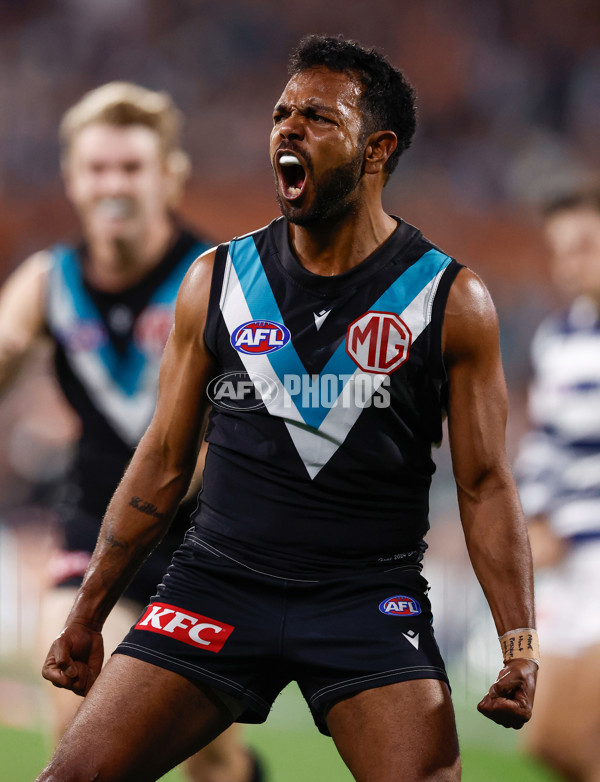 AFL 2024 Second Qualifying Final - Port Adelaide v Geelong - A-53692980