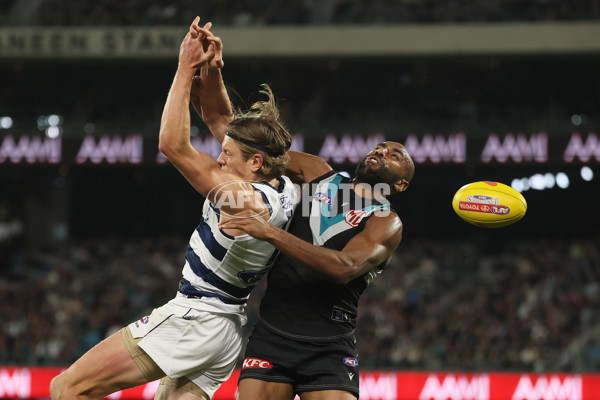 AFL 2024 Second Qualifying Final - Port Adelaide v Geelong - A-53697717