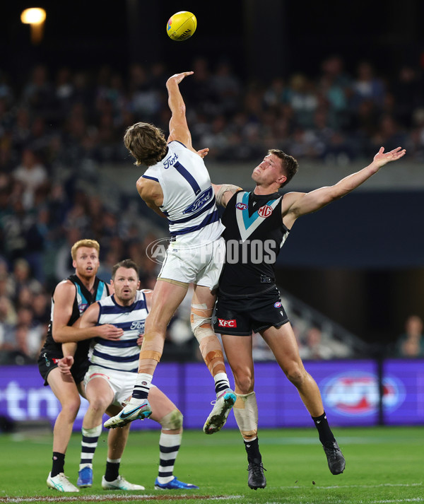AFL 2024 Second Qualifying Final - Port Adelaide v Geelong - A-53702279