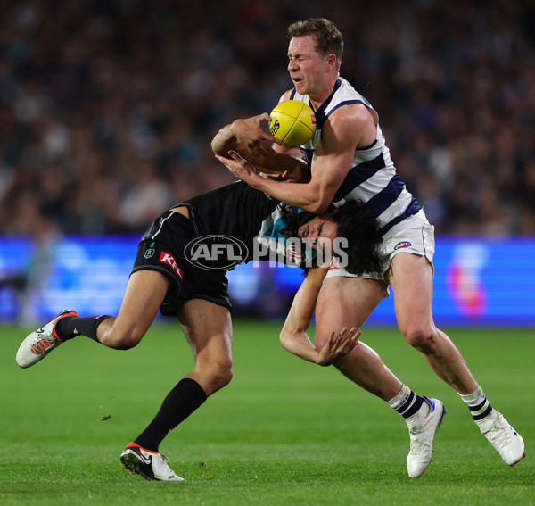 AFL 2024 Second Qualifying Final - Port Adelaide v Geelong - A-53702284