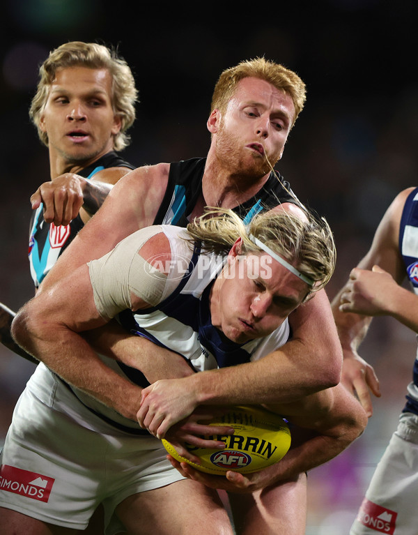 AFL 2024 Second Qualifying Final - Port Adelaide v Geelong - A-53703865