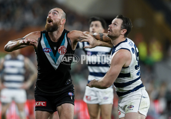 AFL 2024 Second Qualifying Final - Port Adelaide v Geelong - A-53703875