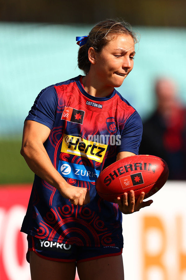 AFLW 2024 Round 02 - Melbourne v Brisbane - A-53730952