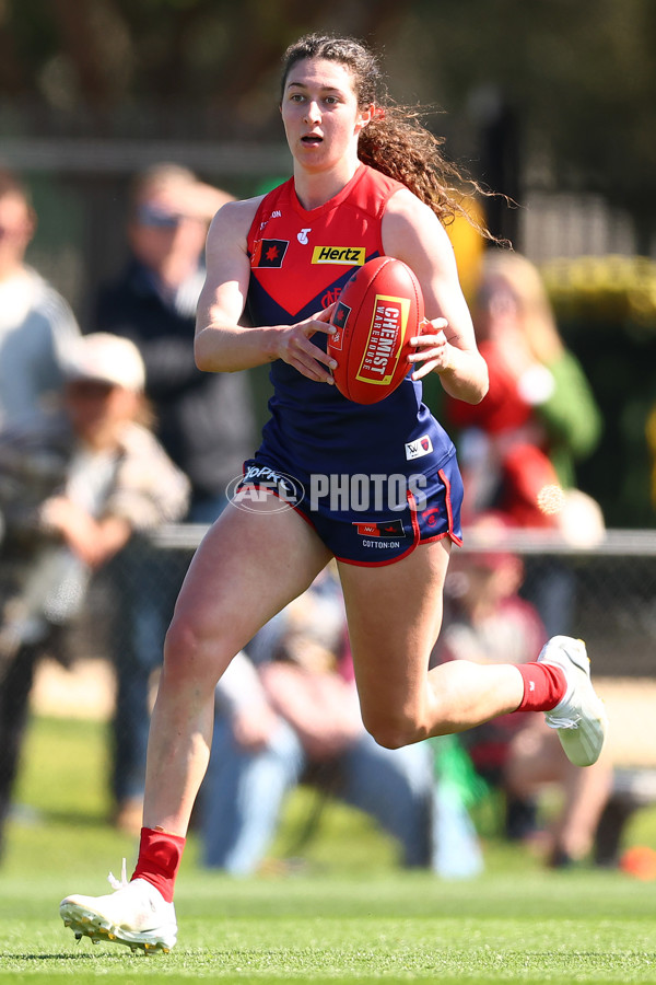 AFLW 2024 Round 02 - Melbourne v Brisbane - A-53734309