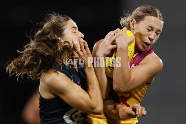 AFLW 2024 Round 06 - Carlton v Brisbane - A-55112276