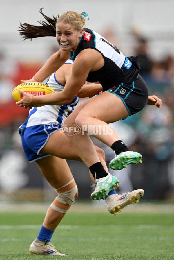 AFLW 2024 First Preliminary Final - North Melbourne v Port Adelaide - A-55761227