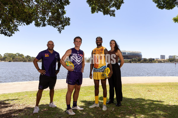 AFL 2025 Media - Indigenous All Stars Guernsey & Sherrin Reveal 160125 - A-56201079