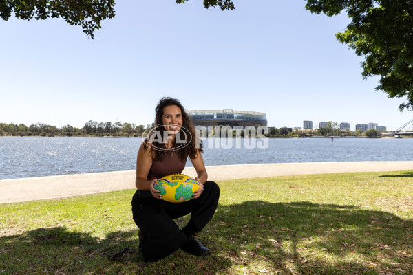 AFL 2025 Media - Indigenous All Stars Guernsey & Sherrin Reveal 160125 - A-56201106