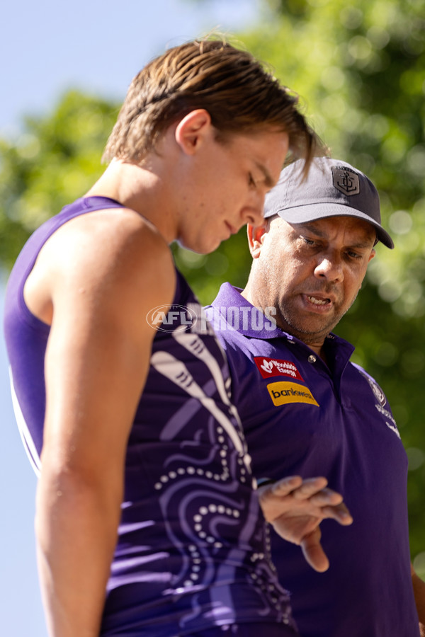 AFL 2025 Media - Indigenous All Stars Guernsey & Sherrin Reveal 160125 - A-56202278