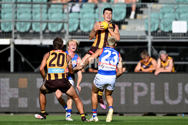 AFL 2025 AAMI Community Series - Hawthorn v Western Bulldogs - A-57606989
